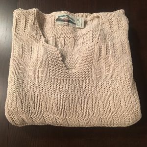 Aran Crafts Linen & Wool light Irish knit sweater